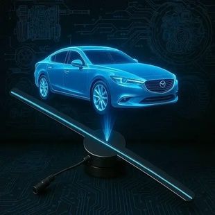 Голограммный 3D-проектор с пультом управления 234 LED 32см WiFi + Bluetooth SD MA806 Черный