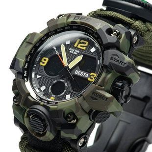Часы мужские тактические Besta Life Pro Khaki с компасом