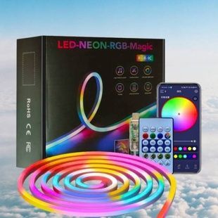 Гибкая неоновая лента с управлением от телефона RGB Neon Strip 3м