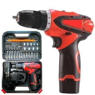 Шуруповерт з 2 акумуляторами 12V Li-ion 1300mAh у валізі MA753 Червоний