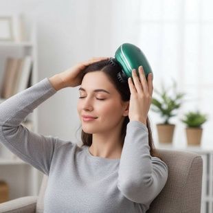 Електричний 3D масажер Smart Scalp на акумуляторі Зелений