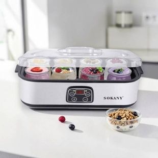 Йогуртница электрическая с комплектом баночек 25Вт 1,4л Sokany SK-2303 Серая