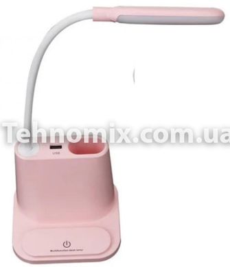 Розумна настільна світлодіодна лампа 3в1 з PowerBank Рожева