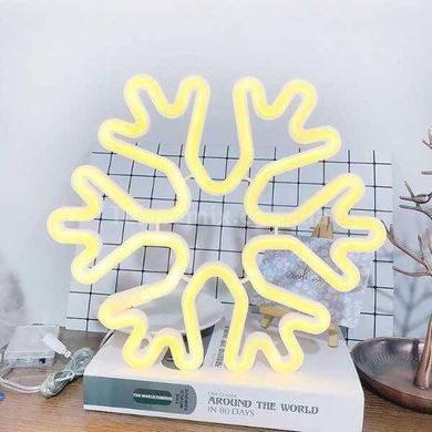 Фігура декоративна Сніжинка LED 40см Жовтий