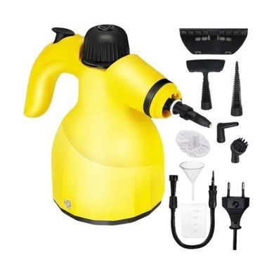 Ручний вертикальний відпарювач - пароочисник Steam cleaner Жовтий