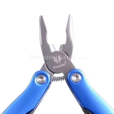 Мультитул многофункциональный дорожный 10,5см Traveler MT-608 Blue/Black/Grey Синий