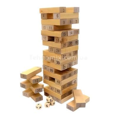 Игра Башня деревянная 54 детали 4FUN Game Club Wood 7358 Натуральный