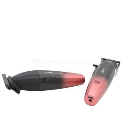 Комплект акумуляторний триммер та машинка для стрижки волосся VGR V-640 Чорний з червоним