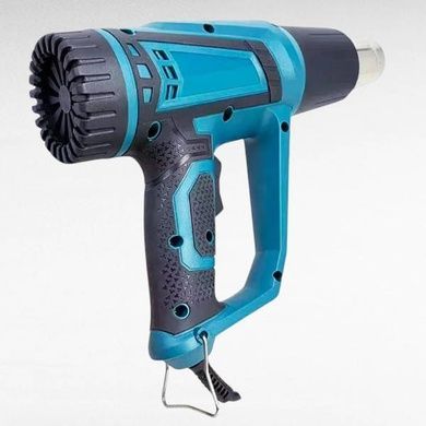 Фен промисловий від мережі із 4 змінними насадками Hot Air Gun 1600W X512 Блакитний
