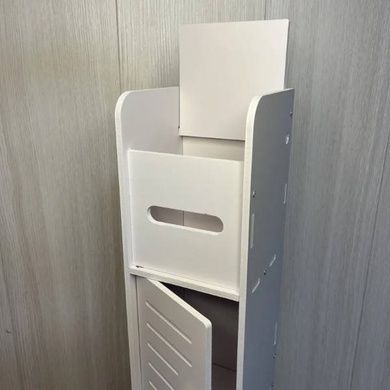 Тумба в ванную комнату со шкафчиками и отделением для туалетной бумаги ven-1289-C43 Белая