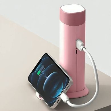 Настільна лампа SOBI FlashLight D16 LED з акумулятором 5000 mAh Рожева