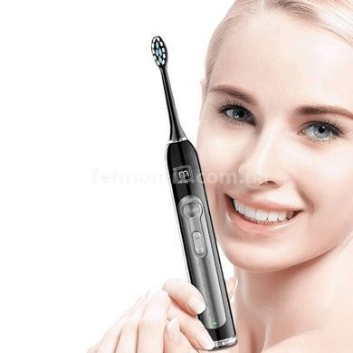Ультразвукова зубна щітка Medica+ ProBrush 9.0 Ultrasonic + насадки (6 штук) (Японія) Чорна 50144