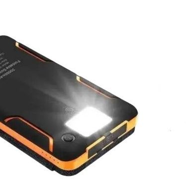 Power Bank із сонячною зарядкою в розкладному чохлі 10000mAh Solar Charger Power Bank Чорний із помаранчевим