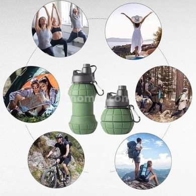 Бутылка для воды раскладная Граната kettle AND-2 Зеленая