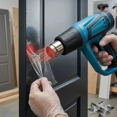 Фен промисловий від мережі із 4 змінними насадками Hot Air Gun 1600W X512 Блакитний