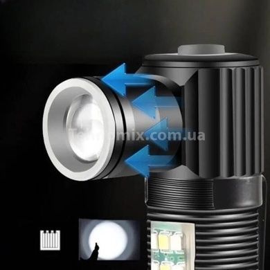 Ліхтар налобний акумуляторний з індикатором заряду SY-2209-Р50+18SMD(RGB) Чорний