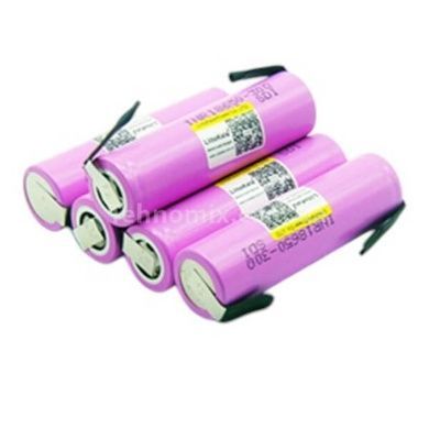 Аккумулятор с контактами под пайку 18650 3000mAh LiitoKala 30Q-N Розовый