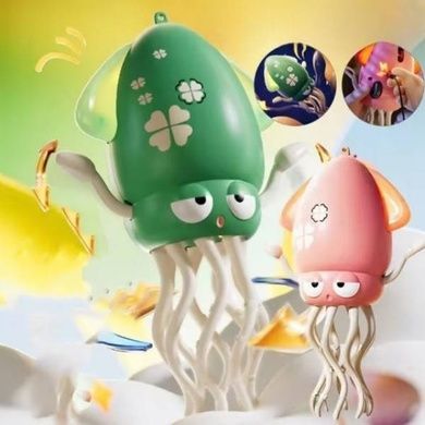 Игрушка аккумуляторная со световыми и звуковыми эффектами Танцующий осьминог 158-21C Зеленая