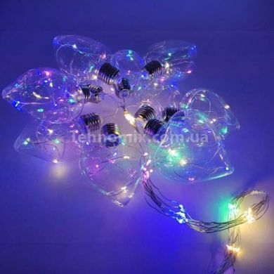 Гирлянда штора Сердце 150LED 8см 10 штук 3х1.5м 220в Мультиколор
