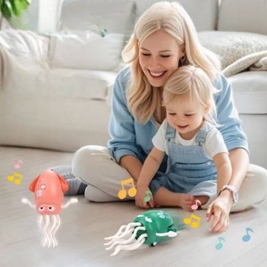 Игрушка аккумуляторная со световыми и звуковыми эффектами Танцующий осьминог 158-21C Зеленая