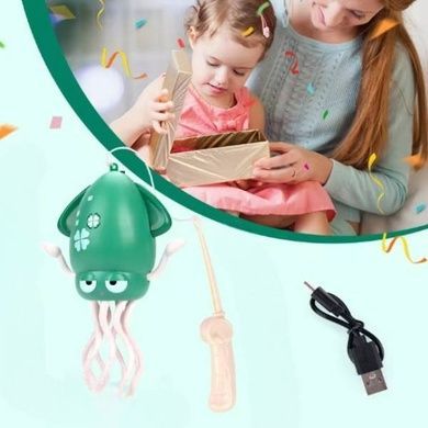 Игрушка аккумуляторная со световыми и звуковыми эффектами Танцующий осьминог 158-21C Зеленая