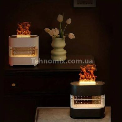 Увлажнитель воздуха с имитацией капель дождя и пламени Humidifier Черный