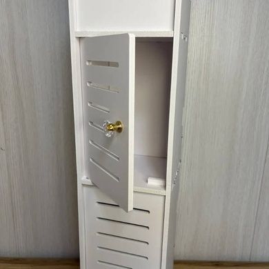 Тумба в ванную комнату со шкафчиками и отделением для туалетной бумаги ven-1289-C43 Белая