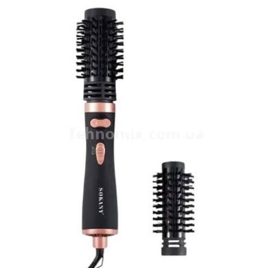 Фен-щетка для укладки волос с вращающейся насадкой 1200 Вт Sokany SK-15006 Черный