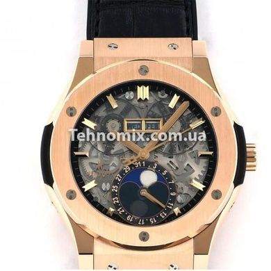 Чоловічий годинник HUBLOT з черепом, колір золото