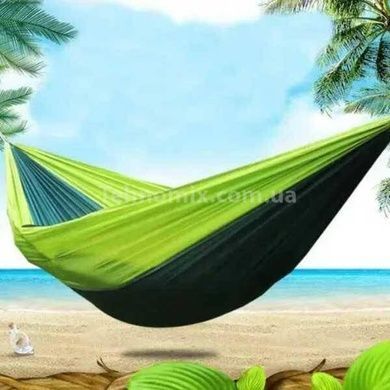 Гамак без планки плащ із карабіном підвісний 140х280 см Hammock Салатово-зелений