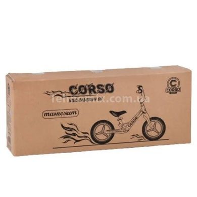 Велобег двухколесный, колеса 12" надувные Corso Фиолетовый