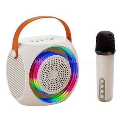 Портативная колонка караоке система с микрофоном XO F42 Dazzling RGB Бежевый