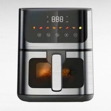 Аерофритюрниця з чашею з антипригарним покриттям 8л 4200Вт Rainberg RB-2268 Чорна