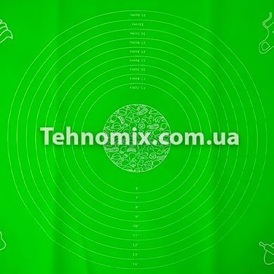Кондитерський силіконовий килимок для розкочування тіста 50 на 70см Зелений