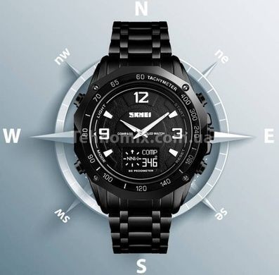 Часы мужские тактические Skmei Kompass PRO Black