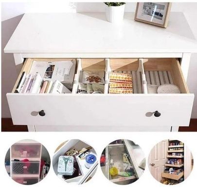 Выдвижной кухонный Органайзер Drawer Dividers keeps items organized