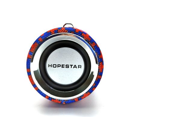 Портативна Bluetooth колонка Hopestar H39 з вологозахистом Синя з червоним