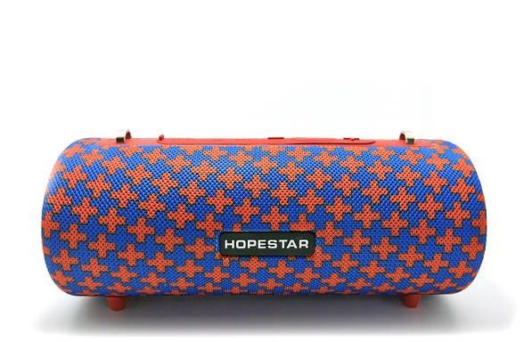 Портативна Bluetooth колонка Hopestar H39 з вологозахистом Синя з червоним