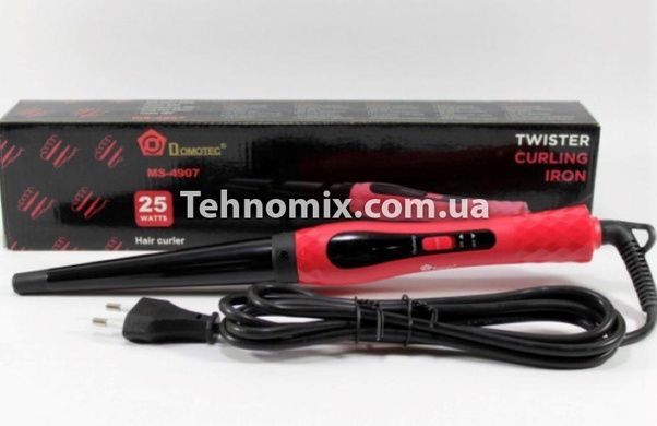 Конусна плойка для волосся DOMOTEC MS-4907 30 Вт Червона