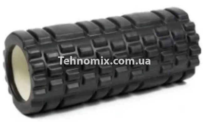 Ролик массажный для йоги, фитнеса (спины и ног) OSPORT (10*30 см) Черный