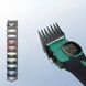 Машинка для стрижки аккумуляторная с 10 сменными насадками VGR V-885C GREEN Черная с зеленым