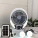 Вентилятор портативний акумуляторний 4в1 на сонячній панелі 3.2V/4000 мАч Mod606 Білий