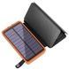 Power Bank із сонячною зарядкою в розкладному чохлі 10000mAh Solar Charger Power Bank Чорний із помаранчевим