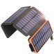 Power Bank із сонячною зарядкою в розкладному чохлі 10000mAh Solar Charger Power Bank Чорний із помаранчевим