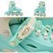 Ролики детские раздвижные размер 29-33 Scale Sports Mint LF 605 Бирюзовые с белым