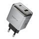 Зарядное устройство блок питания BOROFONE BN22 Lena PD65W (2C1A) charger set (C to C(EU) Серое