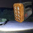 Ліхтар ручний акумуляторний із сонячною панеллю та функцією Power Bank 7702А Чорний із золотим
