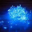 Гірлянда роса лінійна пухнаста 20м 600LED 220V 4528 YL20 AND 67-1 Сірий провід, синє світло