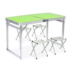 УЦІНКА! Стіл і стільці для пікніка з посиленими ніжками Зелений