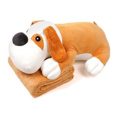 Іграшка-подушка собака з пледом 3 в 1